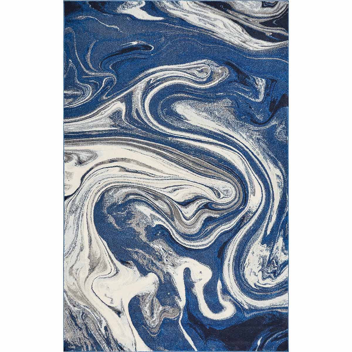 Blue Ripples Rug - 8 x 10
