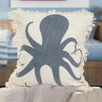 Indigo Octopus Pillow