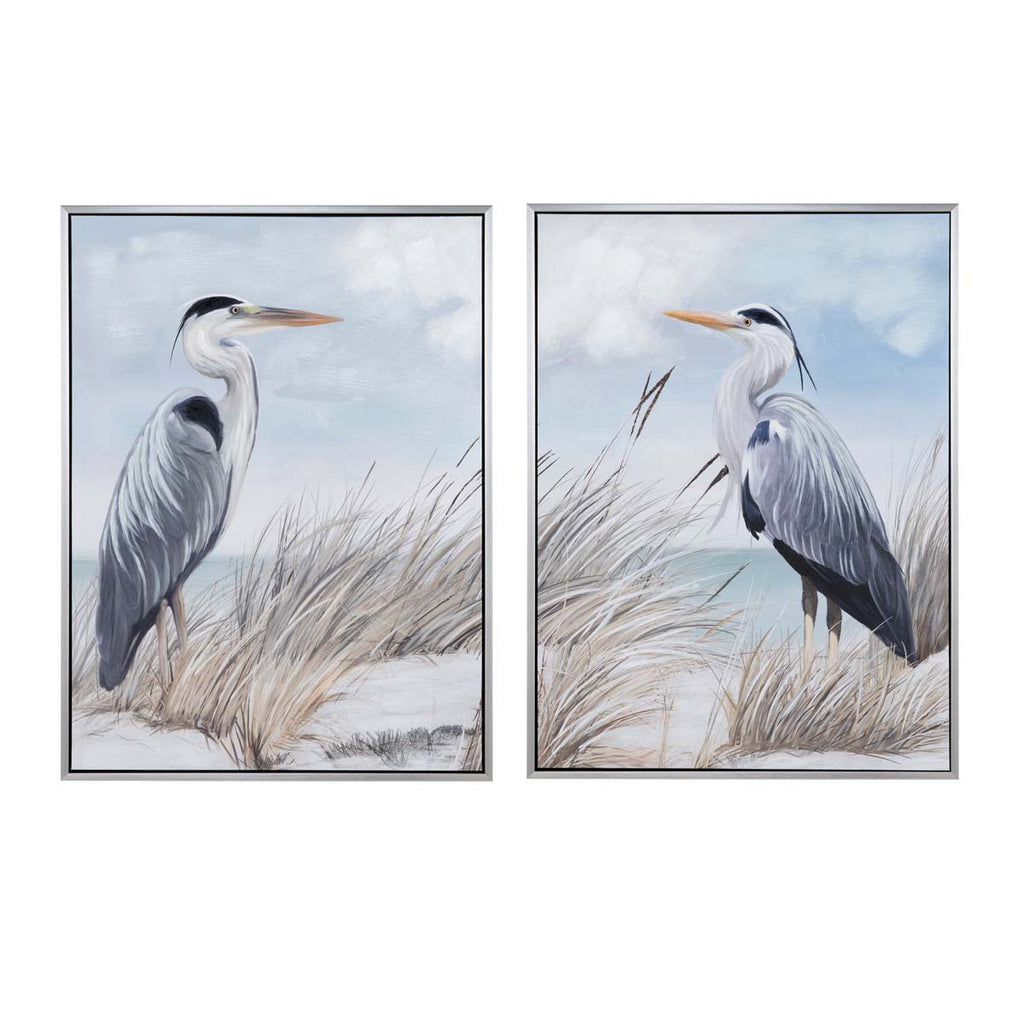 Staring Herons Majesty Wall Art - Set of 2