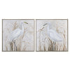 Gazing Egret Wall Art - Set of 2