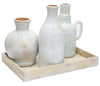 Tropical Isle Bottles & Tray Set - Set of 4