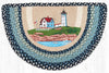 Coastal Scene Half-Round Rug