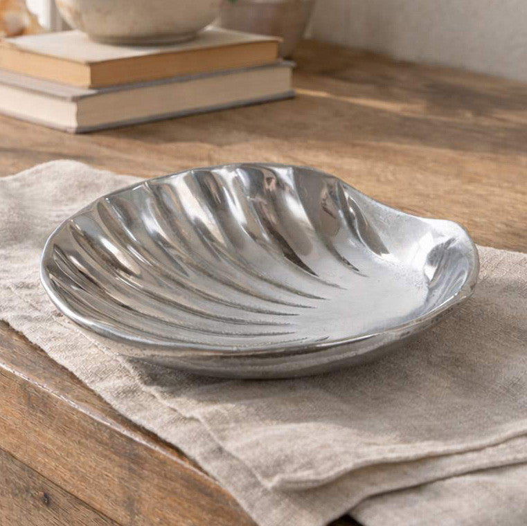 Baroque Pewter Shell Tray IV
