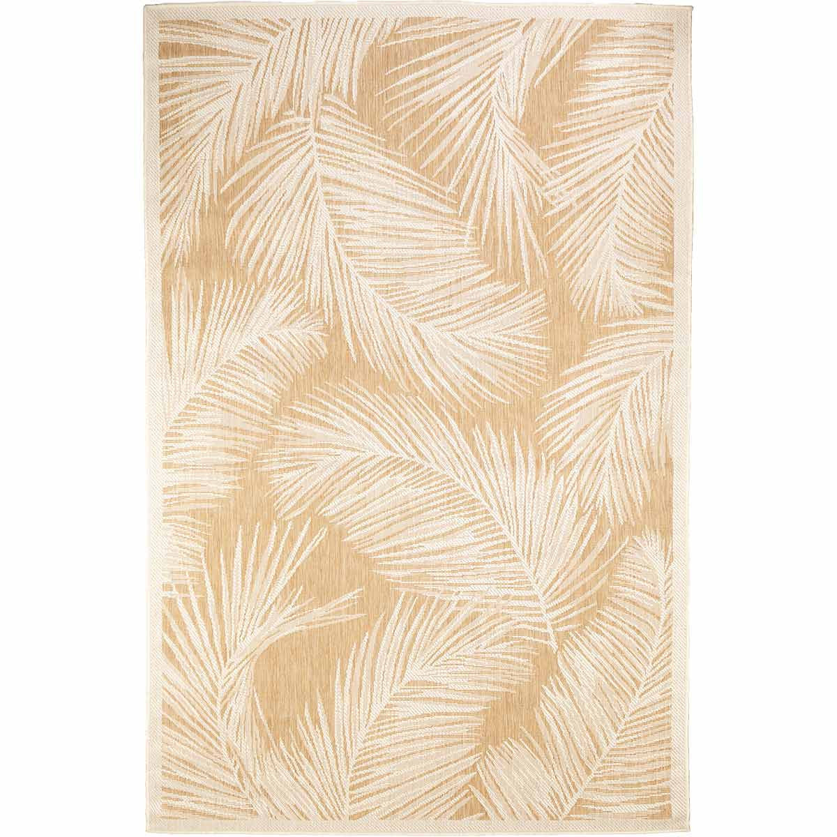 Hermosa Fronds Sand Indoor/Outdoor Rug - 8 Ft. Square
