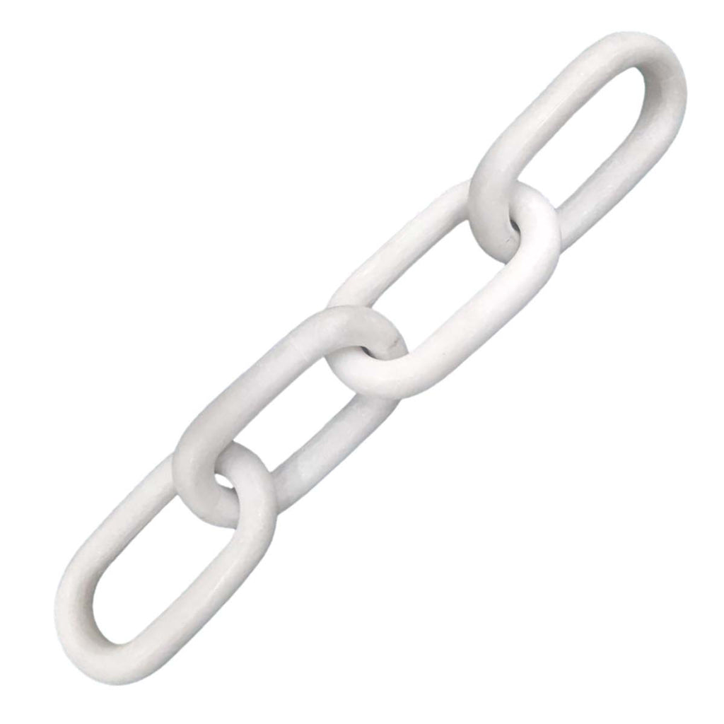 White Marble Oval Chains