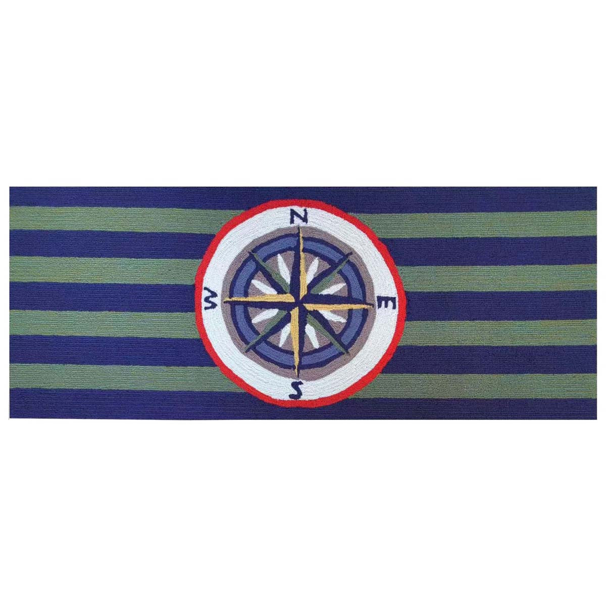 Captain's Compass Floor Mat - 2 x 5 - OUT OF STOCK UNTIL 08/28/2026