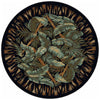 Tropical Bounty Black & Green Rug - 8 Ft. Round