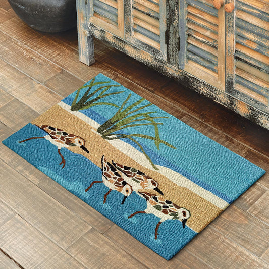 Oceanside Sandpipers Accent Rug - OVERSTOCK