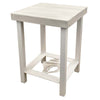 White Conch Square End Table