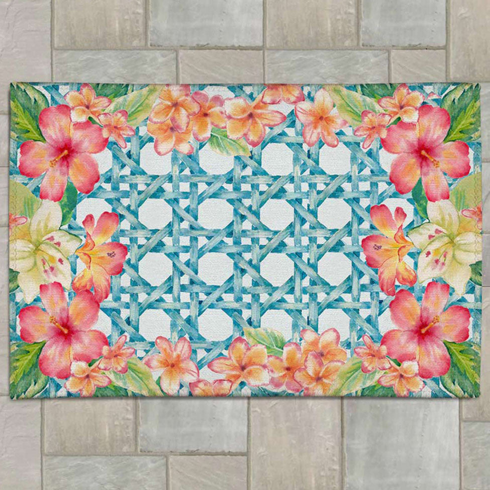 Tropical Florals Outdoor Rug - 4 x 6