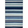 Carlsbad Aqua Stripes Indoor/Outdoor Rug - 4 x 6