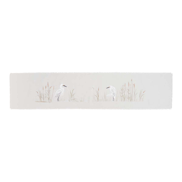 Elegant Egret Table Runner