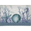 Seafloor Blues Chenille Rug - 4 x 6