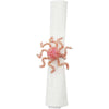 Beaded Coral Octopus Napkin Rings - Set of 6