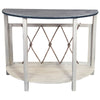 Ship's Hitch Rounded Sofa Table with Navy Top