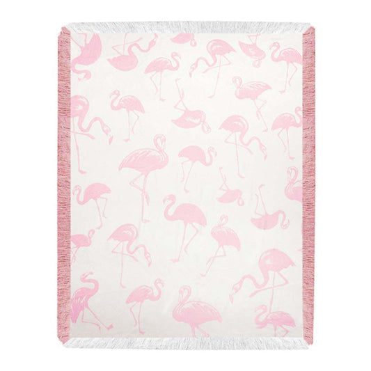 Tropical Paradise Throw Blanket - Pink