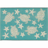 Aqua Turtle Stars Rug - 2 x 4
