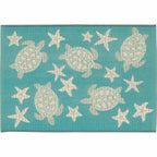 Aqua Turtle Stars Rug - 2 x 4
