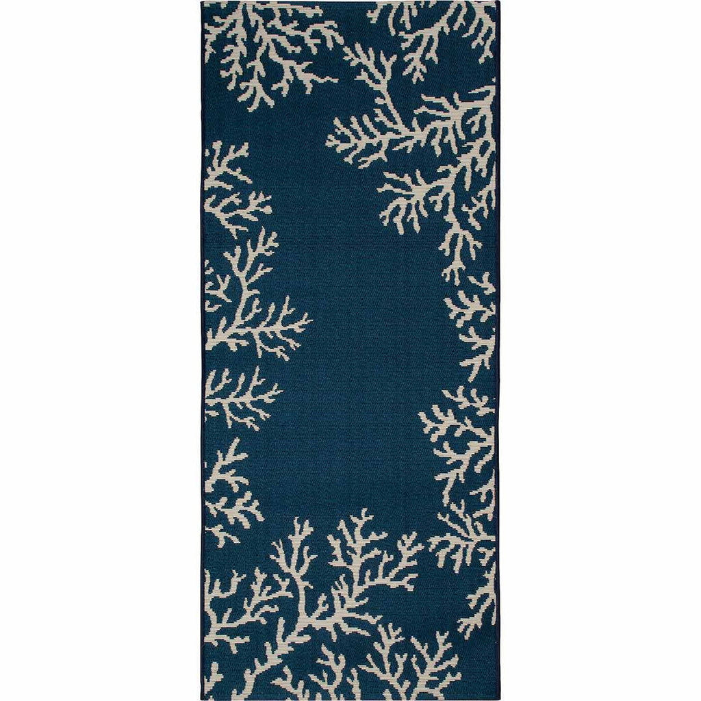Navy Coral Cluster Rug - 2 x 5