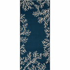 Navy Coral Cluster Rug - 2 x 5