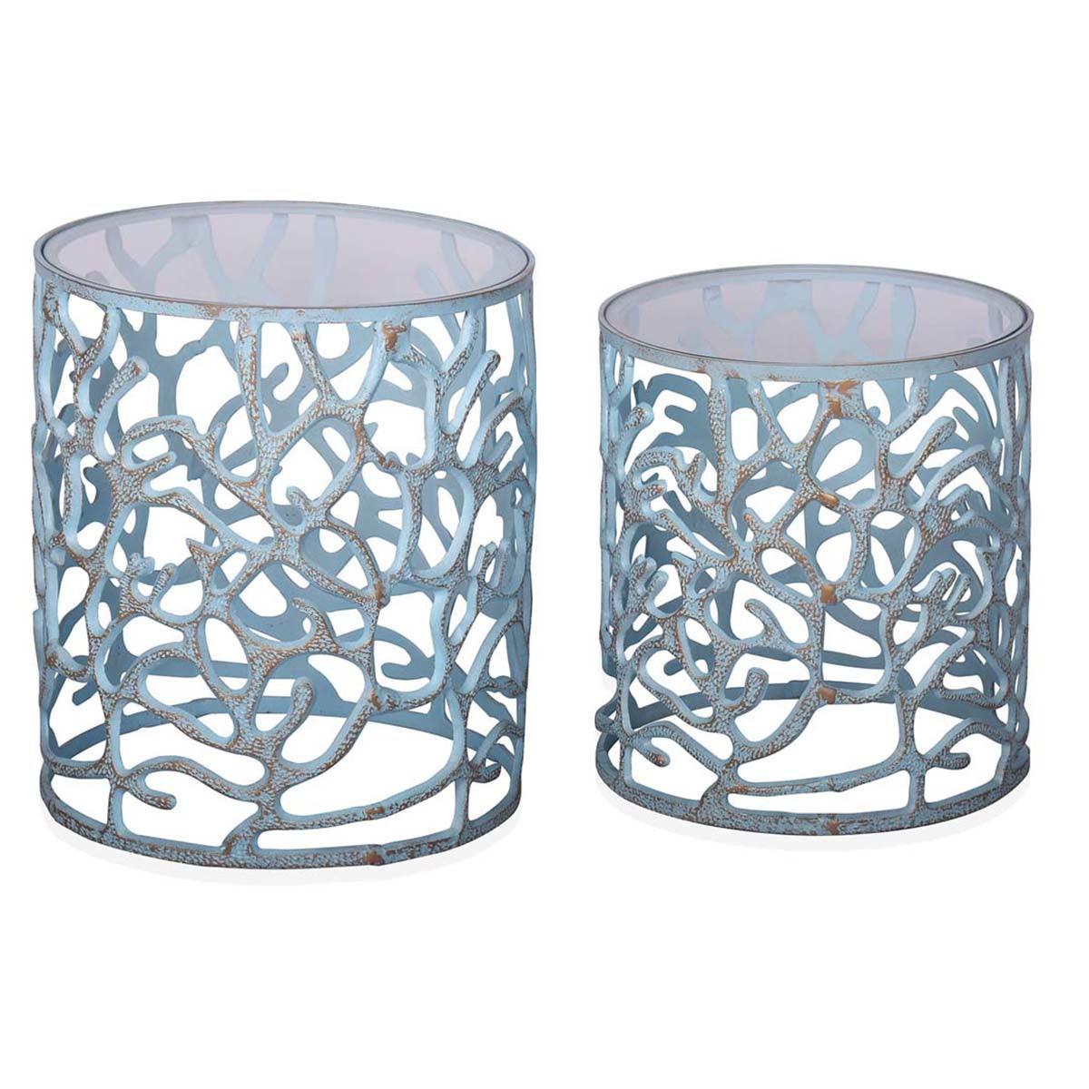 Ocean Swirl Tables - Set of 2