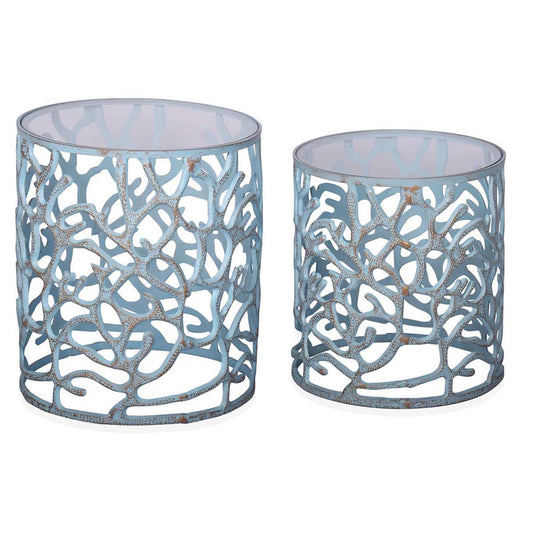 Ocean Swirl Tables - Set of 2