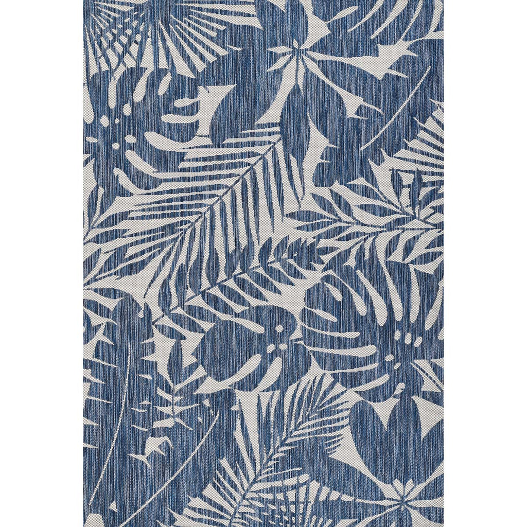 Prince Palm Blue Indoor/Outdoor Rug - 5 x 8