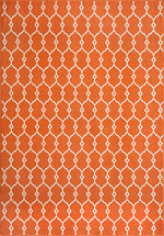 Baja Latticework Orange Rug - 2 x 8
