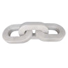 Marble Oval Cornered Chain Trio - White