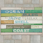 Seaside Rules Outdoor Rug - 5 x 7