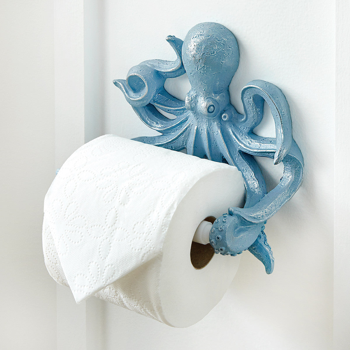 Blue Octopus Toilet Paper Holder