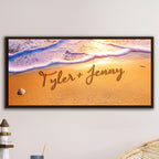 Seaside Romance Personalized Framed Canvas