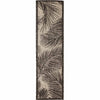 Hermosa Fronds Black Indoor/Outdoor Rug - 2 x 8