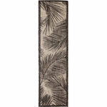 Hermosa Fronds Black Indoor/Outdoor Rug - 2 x 8
