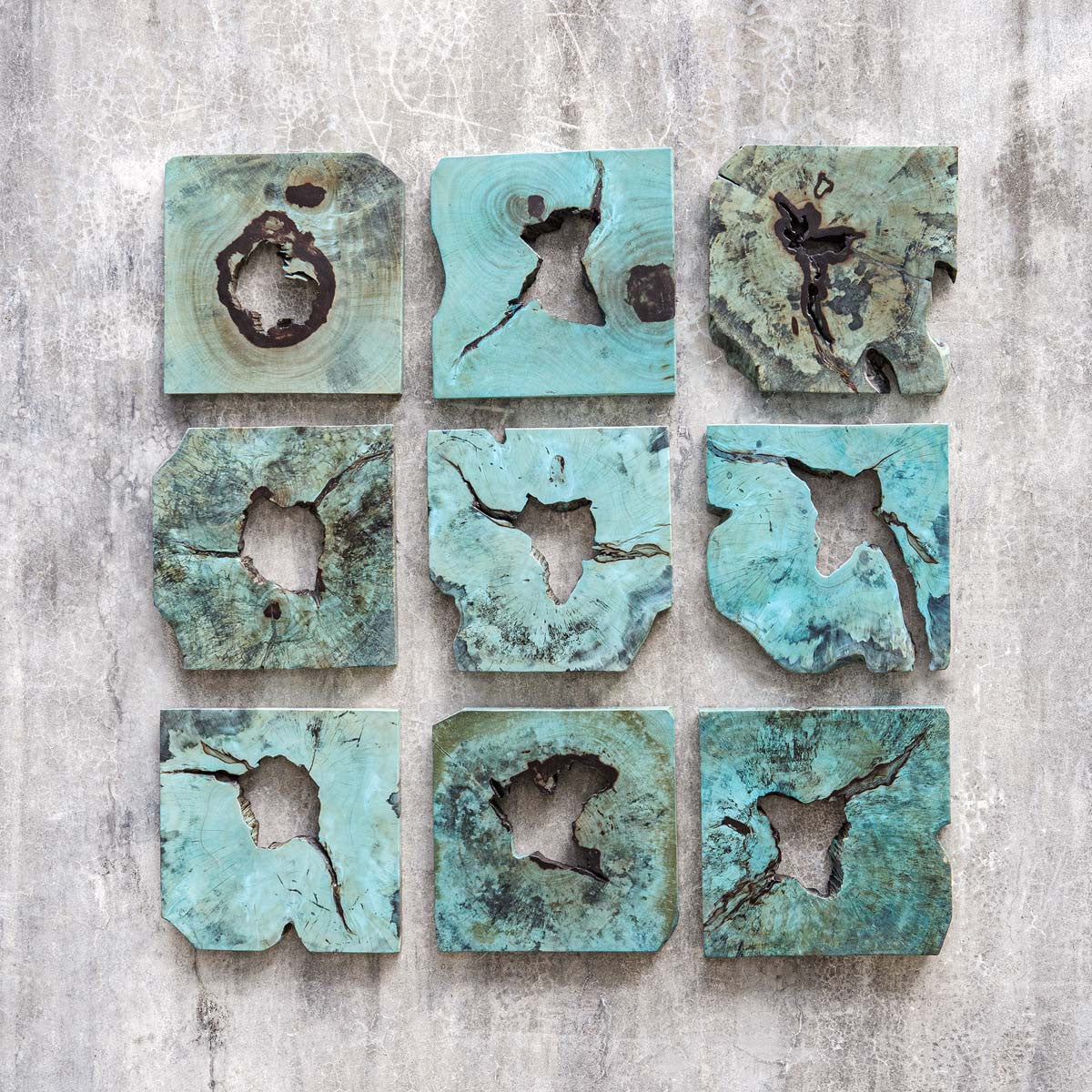 Turquoise Days Wall Art - Set of 9