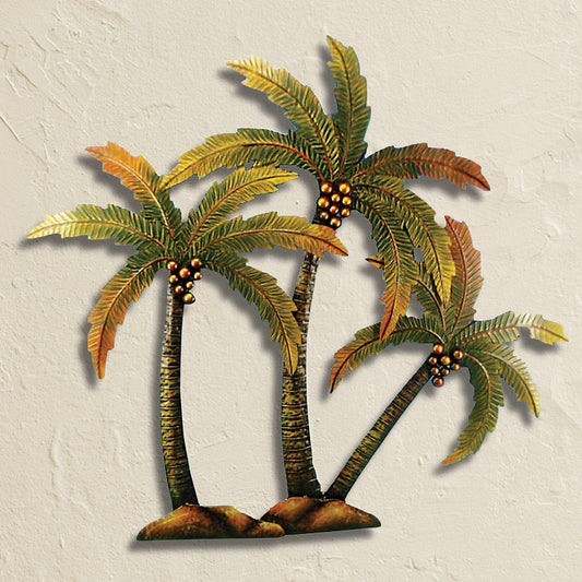Palm Tree Trio Metal Wall Art