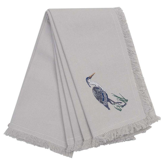Gray Seabird Napkins - Set of 4