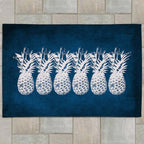 Indigo Pineapples Outdoor Rug - 4 x 6