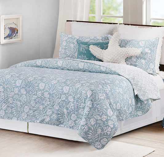 Coral Bay Quilt Bed Set - Twin - OVERSTOCK
