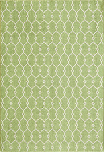 Baja Latticework Green Rug - 2 x 5