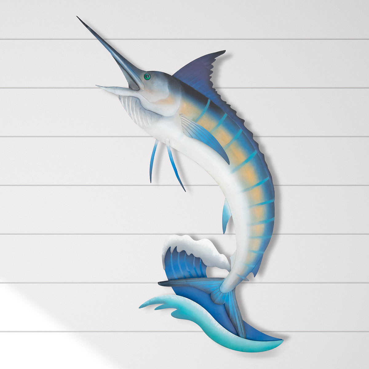 Jumping Marlin Metal Wall Art