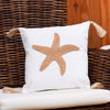Wood Starfish Beaded Pillow