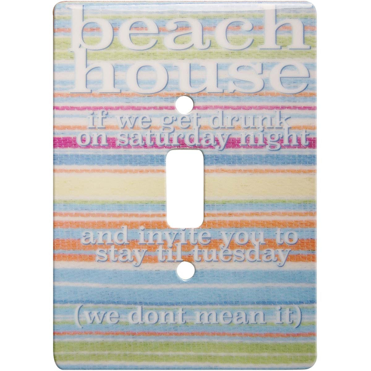 Beach House Wisdom Single Switch Plate