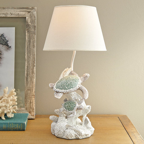 Mosaic Sea Turtle Table Lamp