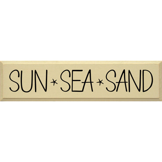 Sun Sea & Sand Wood Sign