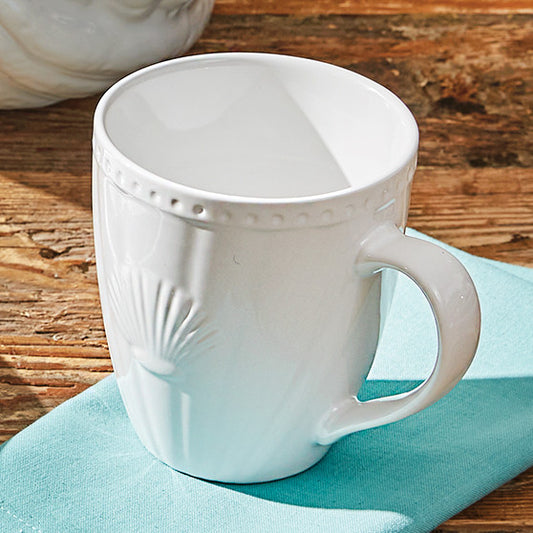 Seashell Ripples Ceramic Mug - OVERSTOCK