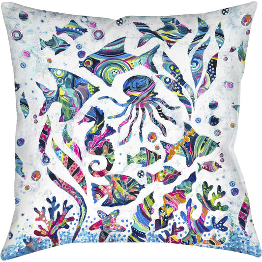 Reef Party Outdoor Pillow