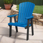Beckett Fan Back Chair - Blue & Black