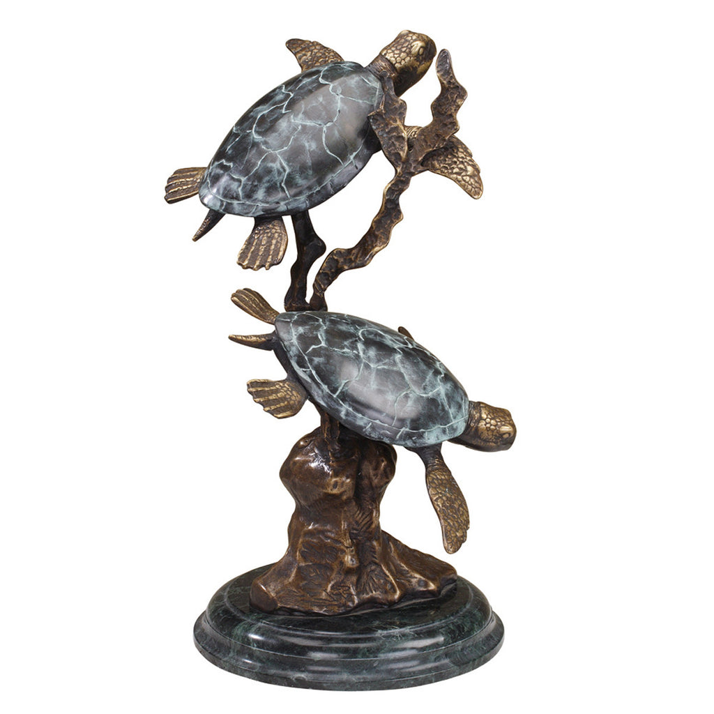 Two Lighthearted Turtles Sculpture