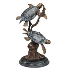 Two Lighthearted Turtles Sculpture